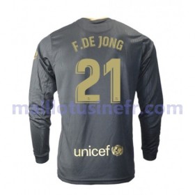 Maillot de Foot FC Barcelone Frenkie de Jong 21 Extérieur 2020-21 Manches Longues